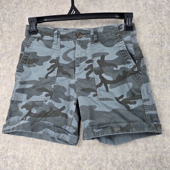 Gap Womens Camo Khaki Shorts Size 0 - Picture 1 of 8